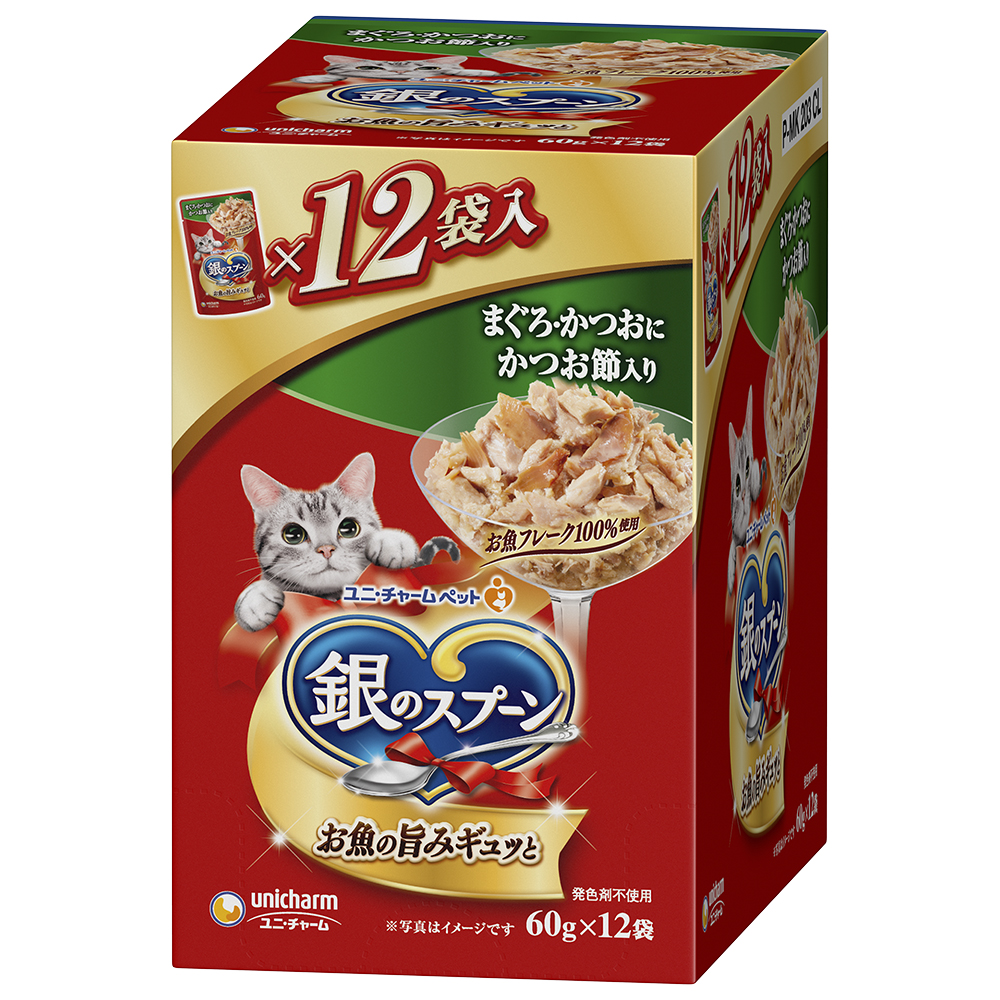 銀のスプーン パウチまぐろ･かつおにかつお節入り 60g×12個