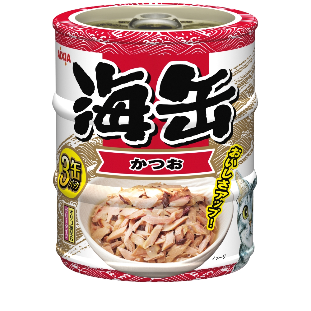 海缶ミニ3P かつお 180g