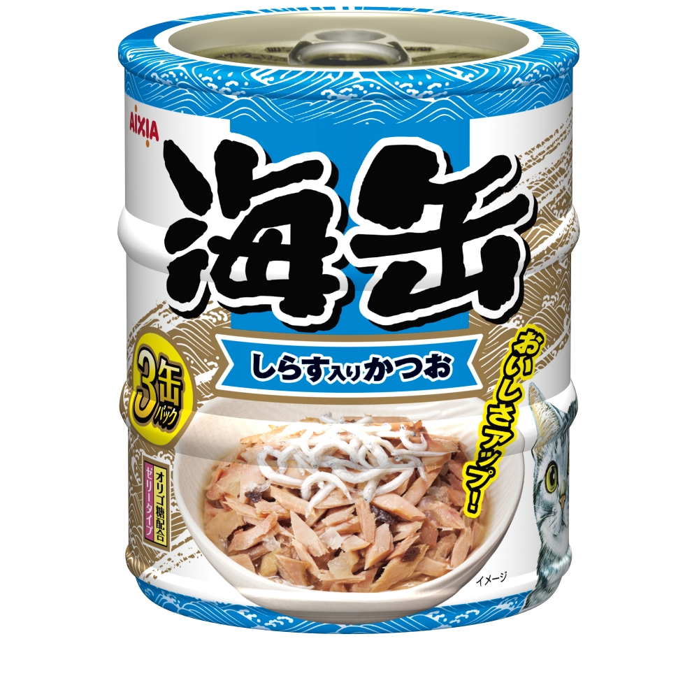 海缶ミニ3P しらす入りかつお 180g