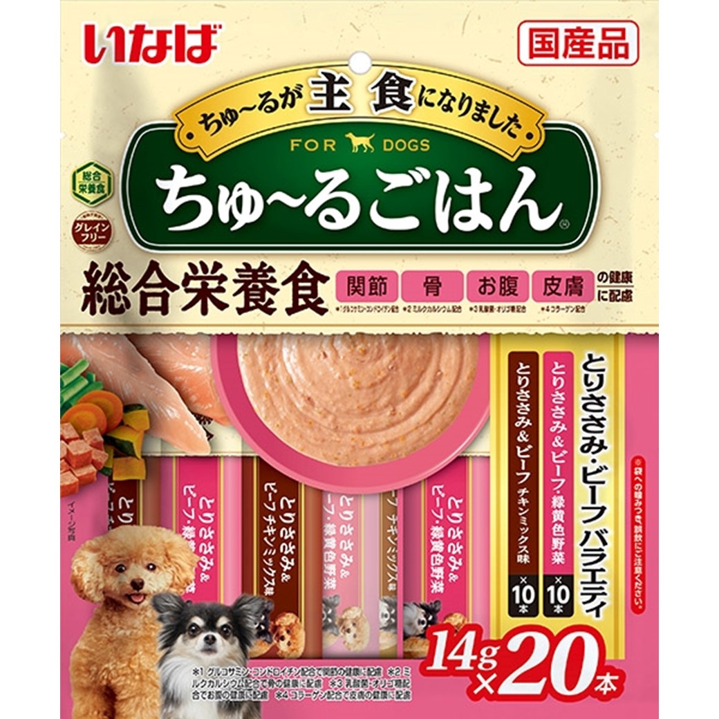 ちゅ～るごはん とりささみ・ビーフバラエティ 14g×20本