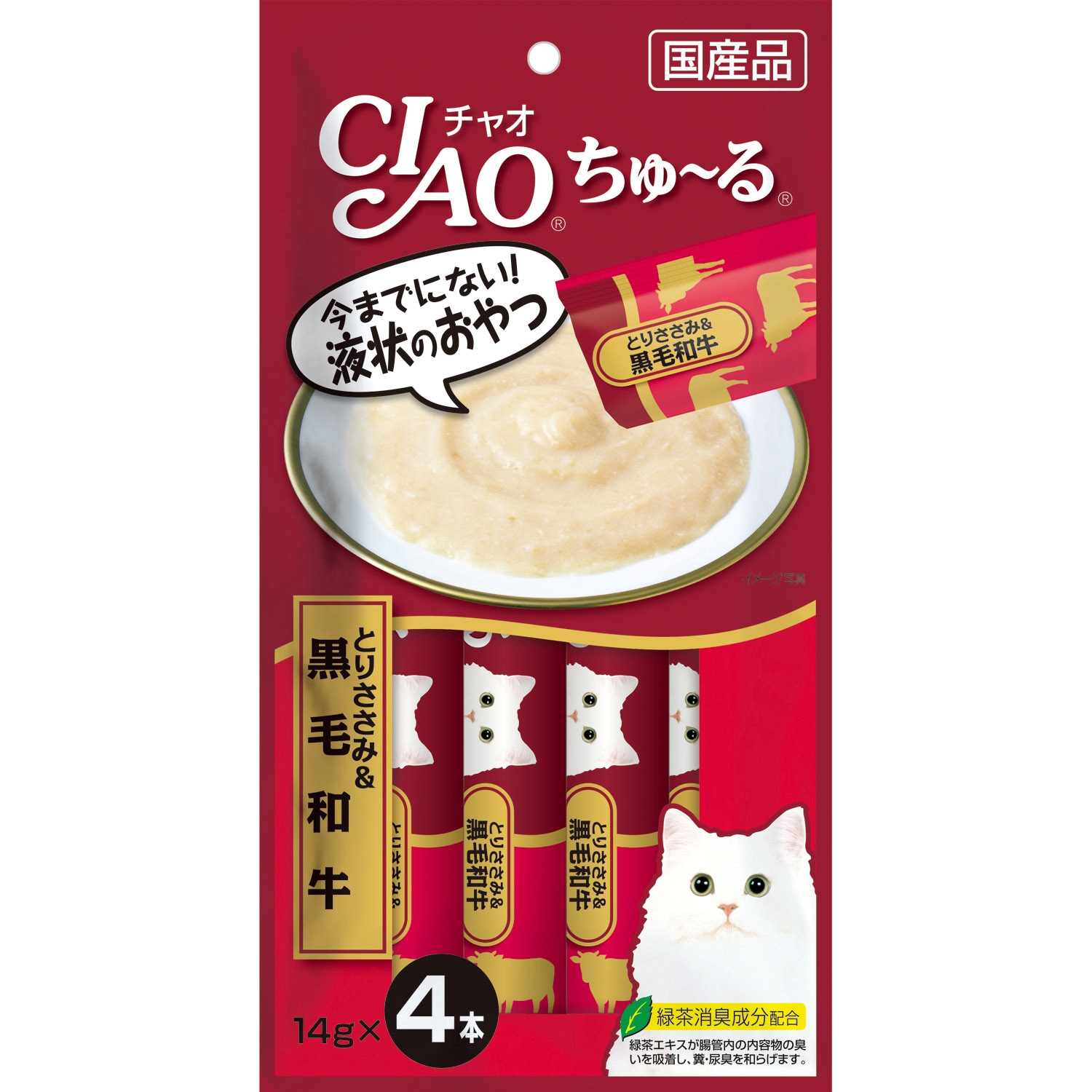 CIAO ちゅ～る とりささみ＆黒毛和牛 14g×4本