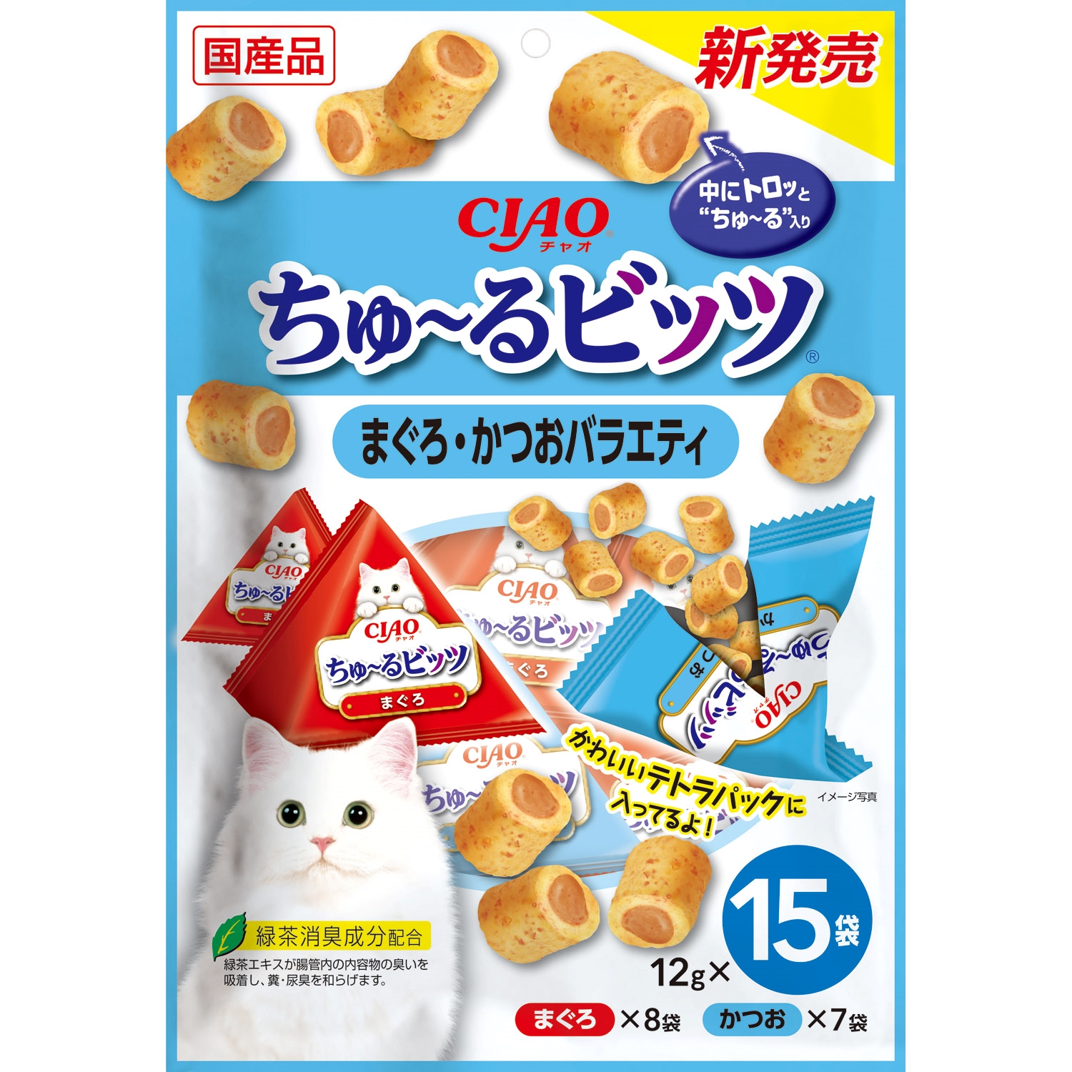 CIAO ちゅ～るビッツ まぐろ・かつおバラエティ 12g×15袋