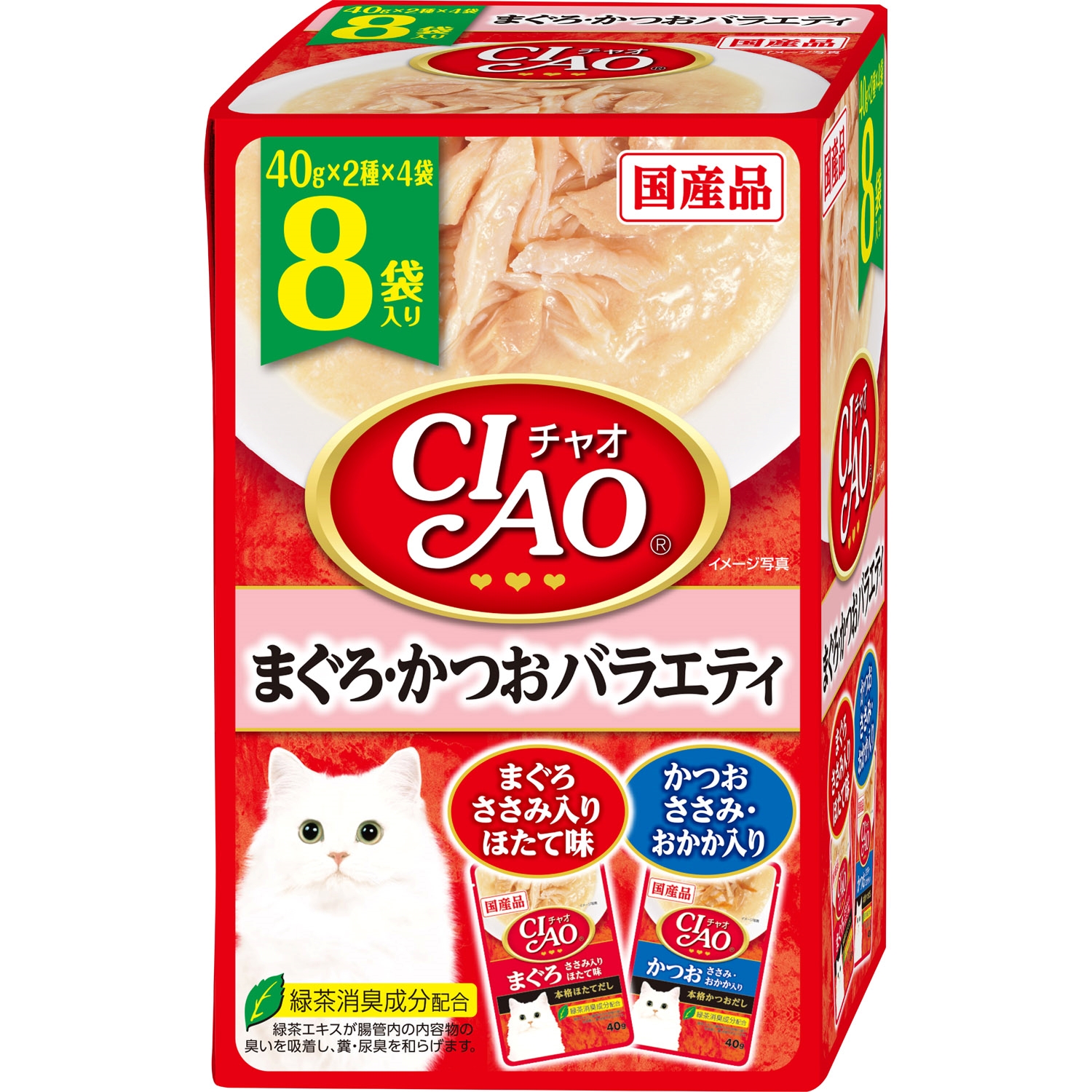 CIAO パウチ まぐろ・かつおバラエティ 40g×8袋