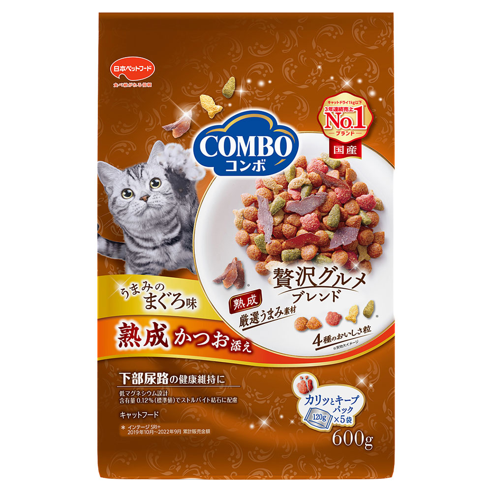 コンボキャット まぐろ味・熟成かつお添え600g