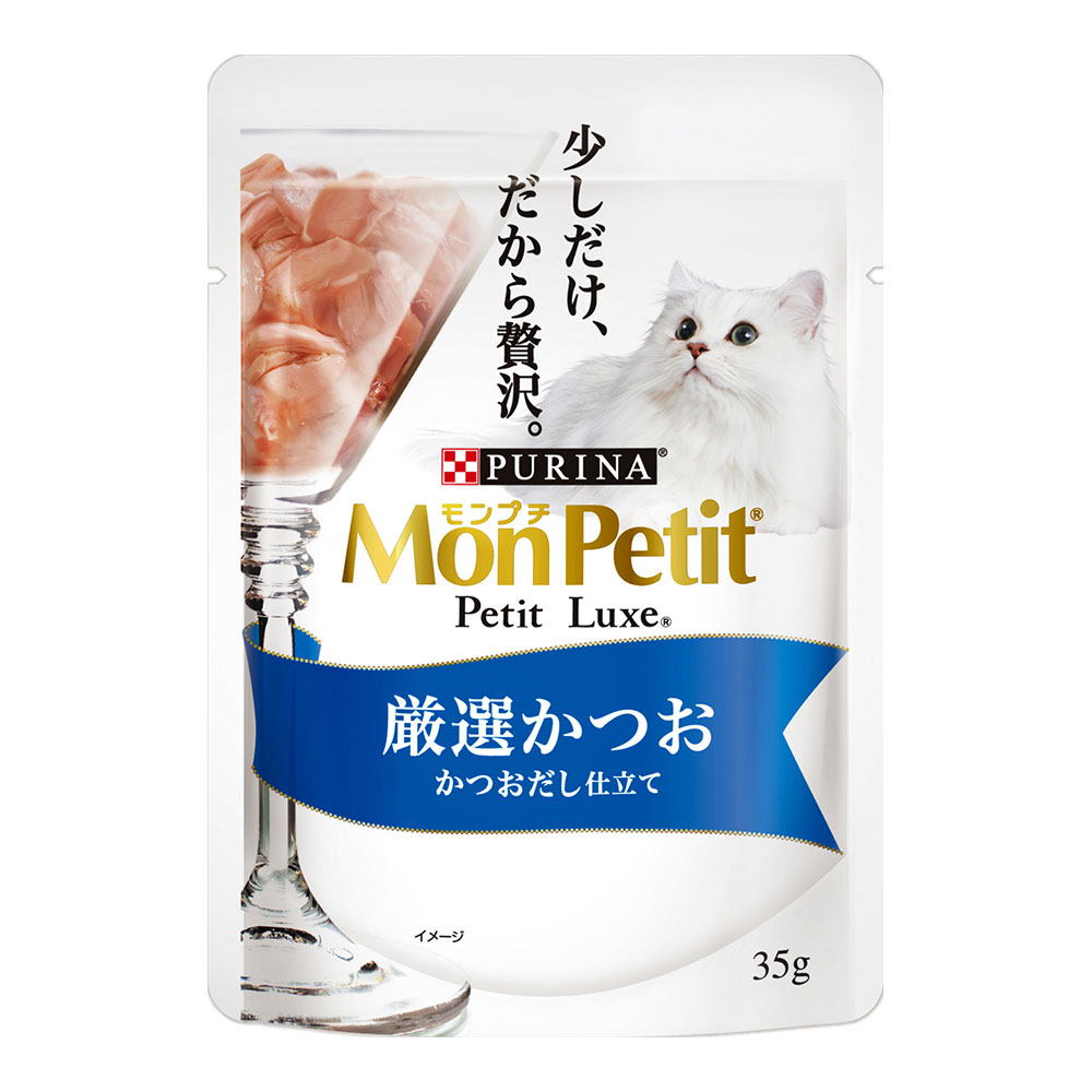 モンプチ　プチリュクスパウチ　厳選かつお　かつおだし仕立て　35g
