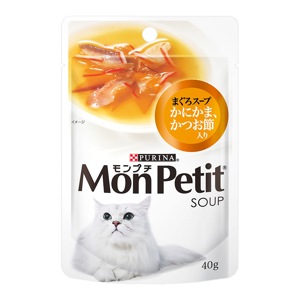 モンプチ　スープ　まぐろスープ　かにかま、かつお節入り 40g