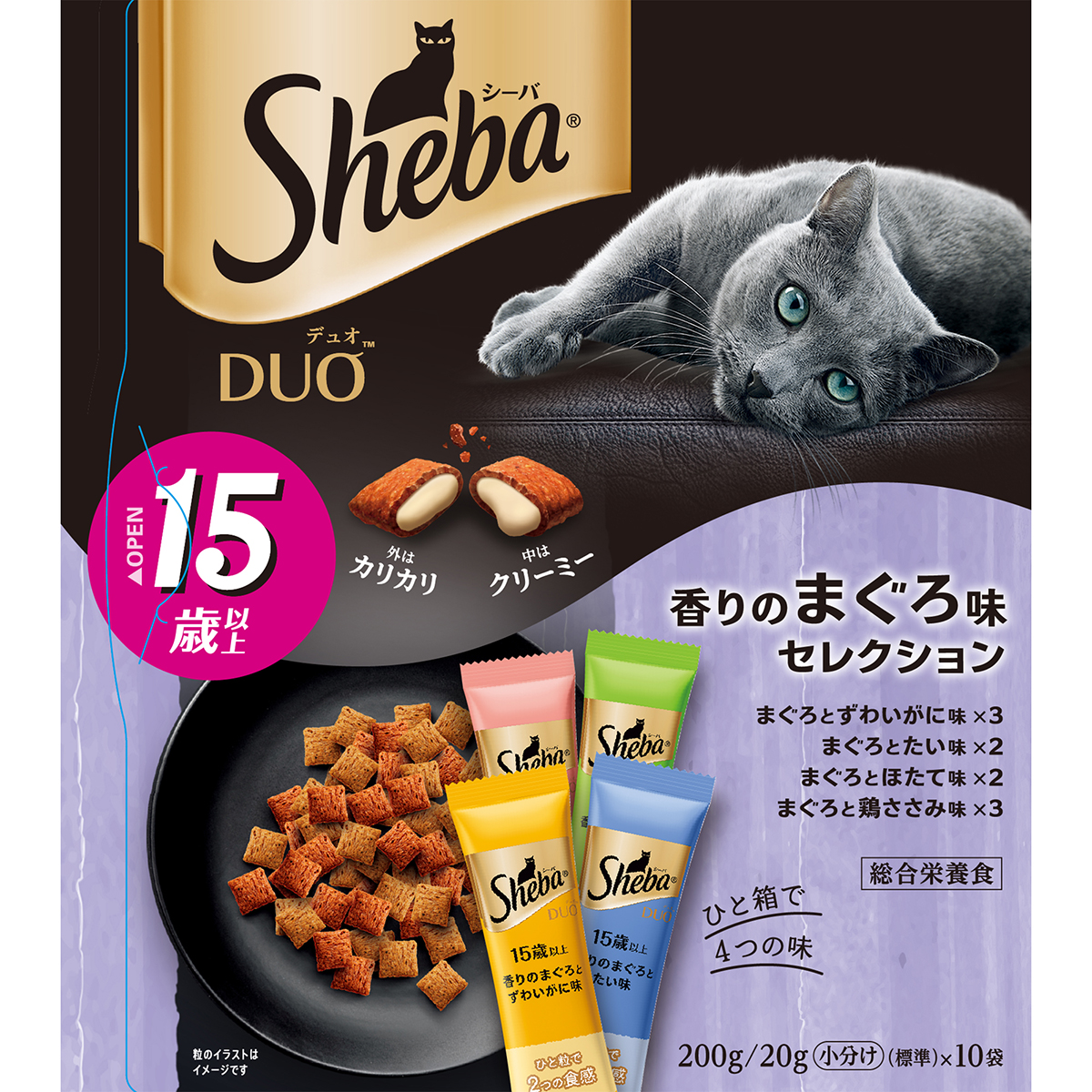 シーバデュオ 15歳以上　香りのまぐろ味セレクション 200g