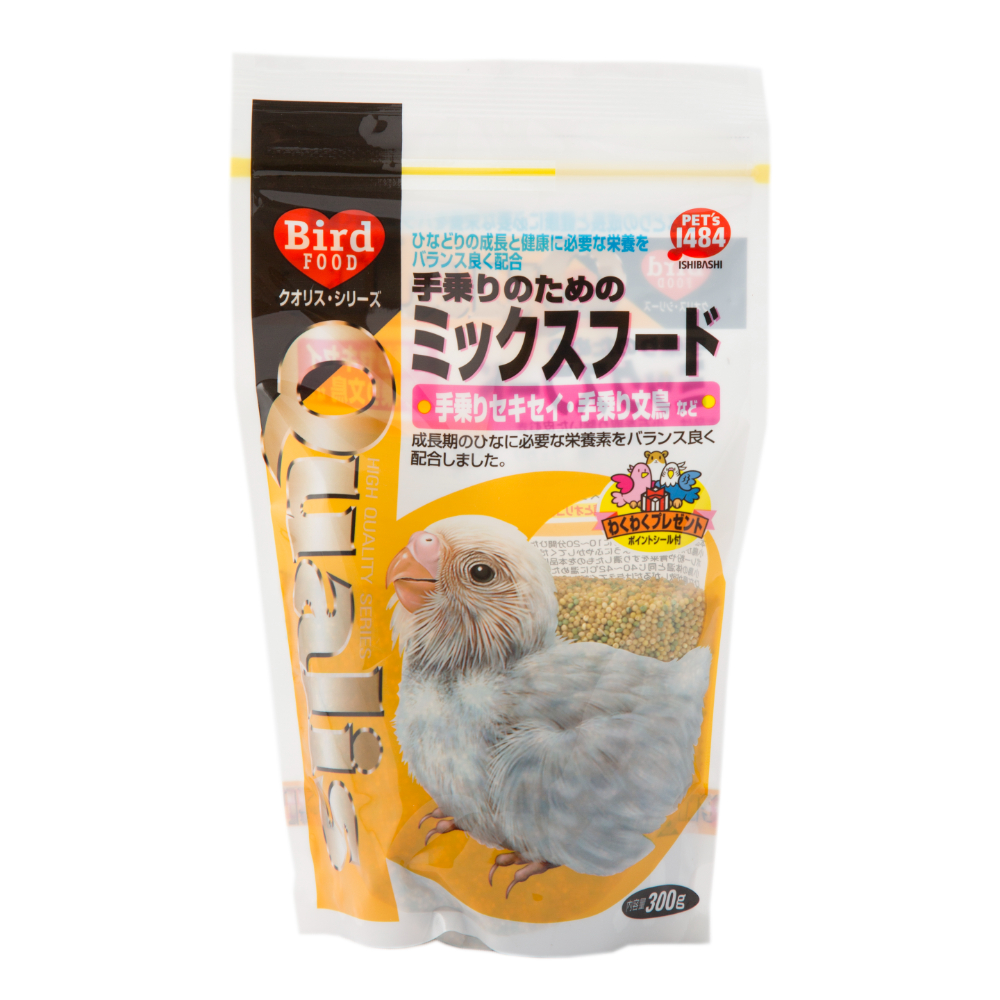 クオリス　手乗りのためのミックスフード　３００ｇ