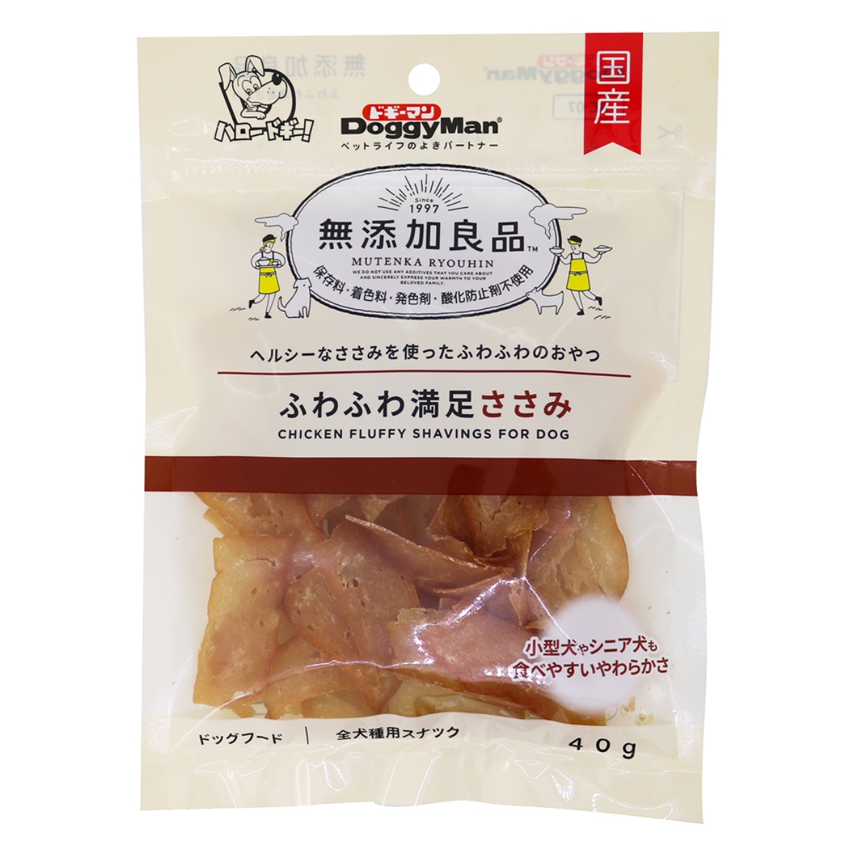 ドギーマン無添加良品　ふわふわ満足ささみ 40g